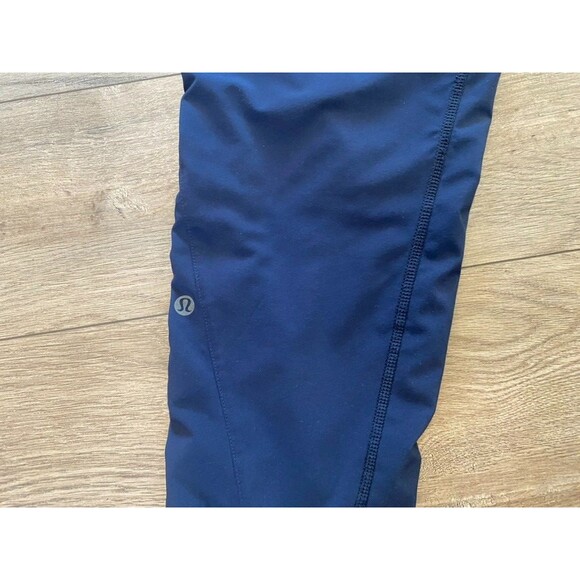 Lululemon Dance Studio Joggers Womens 6 Blue Gym Workout Satin Waist Drawstring - Picture 6 of 8